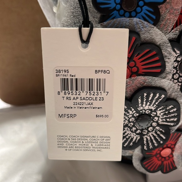 NWT Coach Tea Rose Saddle Bag 23 - Picture 2 of 6